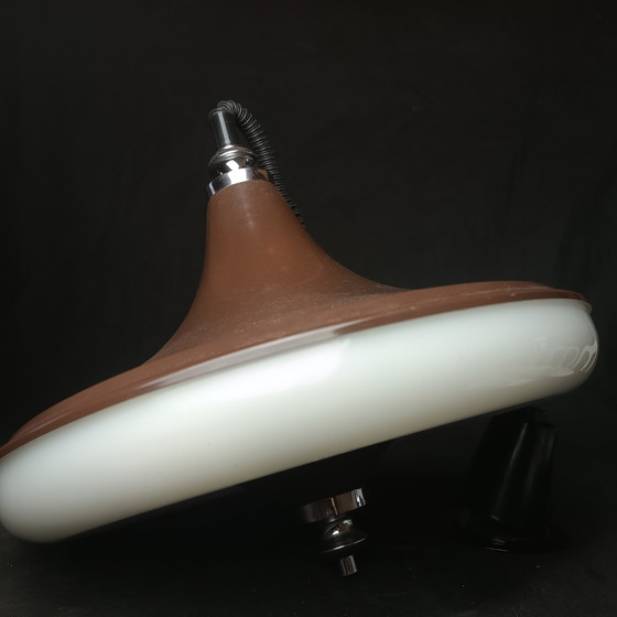 Image 1 of Space Age Style Chocolate Colour Ceiling Light by Massive, Belgium, 1970s