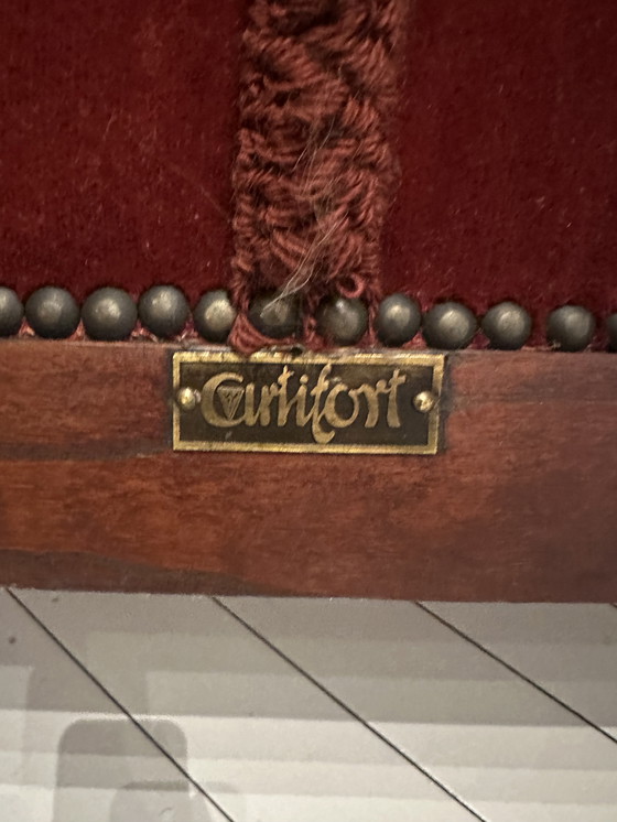 Image 1 of Divano vintage a 2 posti di Artifort con velluto rosso