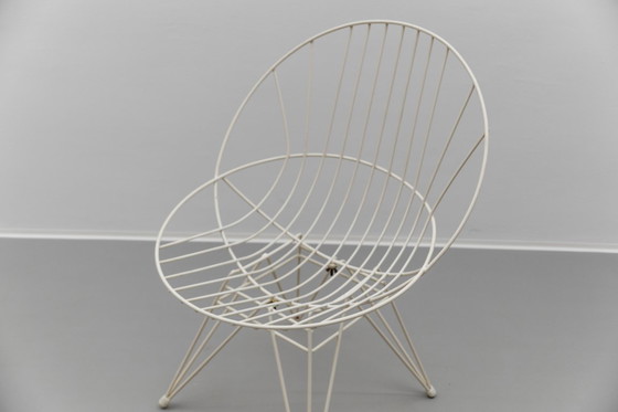 Image 1 of Combex Wire Chair and Combex Wire Table by Cees Braakman for Pastoe, Netherlands, 1950s, Set of 3