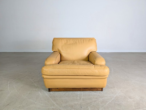 Originele Midcentury fauteuil Arne Norell fauteuil Mexico leer