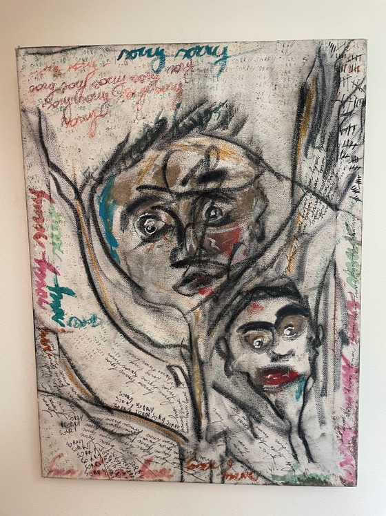 peinture expressionniste - Jean-Christophe Wallaert - Sous des ailes brisées (juste désolé) (photo 2 sur 6)