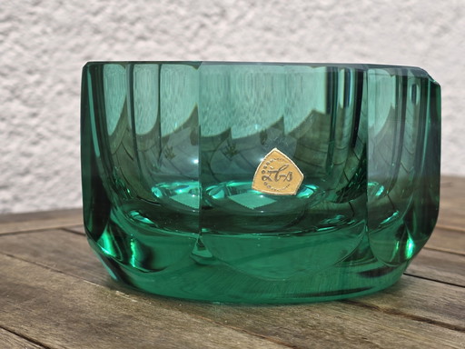 Drie hoogwaardige vintage glasobjecten van Miloslav Klinger voor Železný Brod Sklo (ZBS), Tsjechoslowakije, jaren 60.