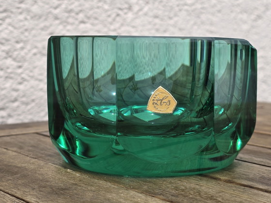 Image 1 of Drie hoogwaardige vintage glasobjecten van Miloslav Klinger voor Železný Brod Sklo (ZBS), Tsjechoslowakije, jaren 60.