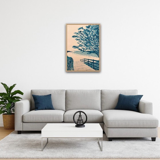 Image 1 of Tinte auf 400g Kraftpapier.  Format 70x50cm