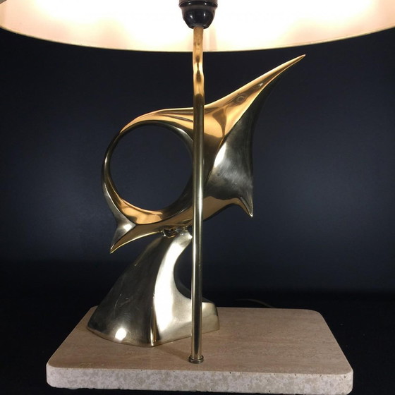 Modernist Sculptural Table Lamp, 1960 – Bronze, Metal, Design (photo 4 of 17)