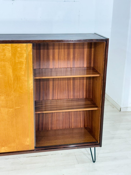 Mid Century Vitrinenschrank Vitrine Highboard Sideboard Vintage