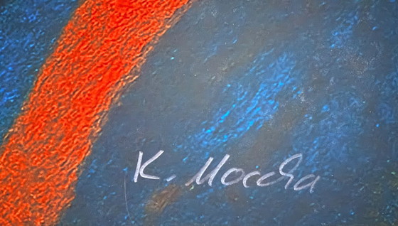 Image 1 of Karmen Moccha: "Homenaje Kate Pierson". Giclée sobre terciopelo Hahnemühle, firmado a mano. Edición 1/10. En excelente estado.