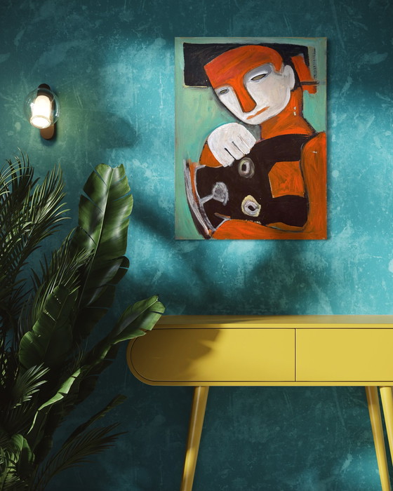 Image 1 of Patricia Pelsener (1956) - a figure with a dog, 1980s