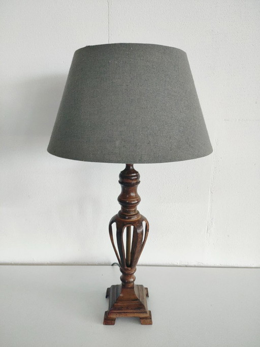 Set of 2 Luxury (Neo) Classic Victorian Revival Column Lamps with Openwork Cage Effect – Warm Bronze/Metal (photo 2 of 16)