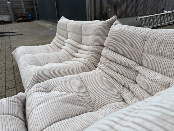 Image 1 of Set completo Togo Ligne Roset in velluto a coste beige, condizioni 10/10!