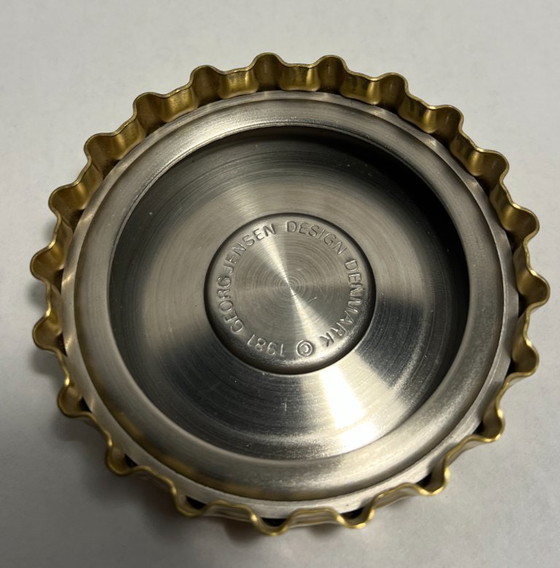 Image 1 of Georg Jensen Denmark 1981 XL crown cork bottle opener - Scandinavian design classic