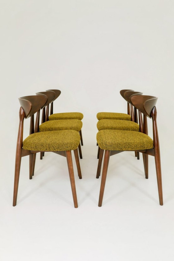 Image 1 of  Eetkamerstoelen set van 6 scandinavisch ontwerp Hypno groen