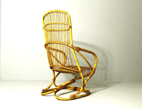 Image 1 of Sillas italianas de bambú al estilo de Tito Agnoli para Bonacina