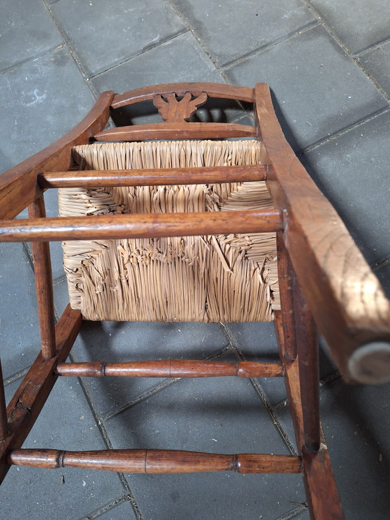 Image 1 of Ulmenholzstuhl aus dem 19. Jahrhundert