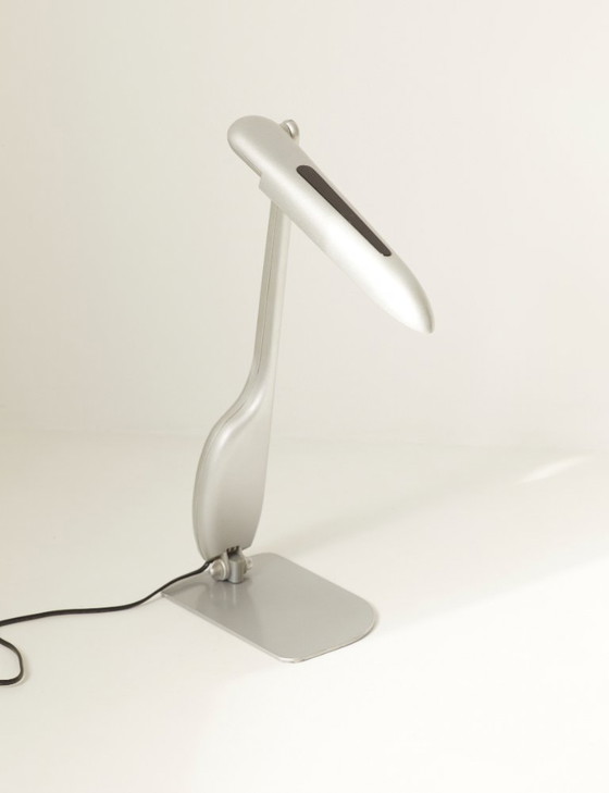 Image 1 of Lampada grigia postmoderna design Philippe Michel vintage circa 1980