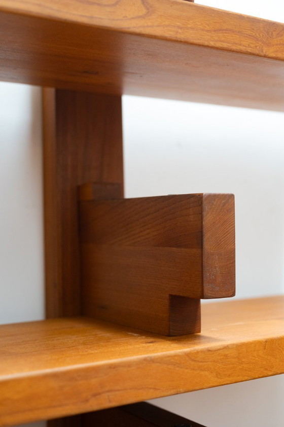 Image 1 of Pierre Chapo. Shelf or bookcase in natural elm. 1980s.