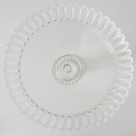 Image 1 of Ciotola per frutta e dessert in cristallo vintage di metà secolo con piede, cristallo anni '60