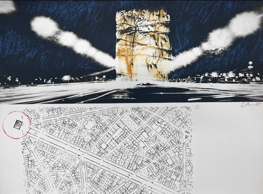 Christo - Project for the Arc de Triomphe, Paris - Packed building
