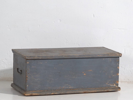 Piccolo baule blu antico (c.1920) #35 – Armadi contenitori, Rustic (photo 2 of 28)