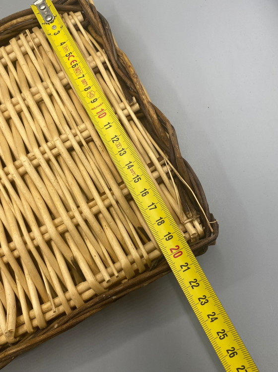 2 vassoi rettangolari vintage in vimini intrecciato – Oggetti decorativi, Wicker (photo 5 of 5)