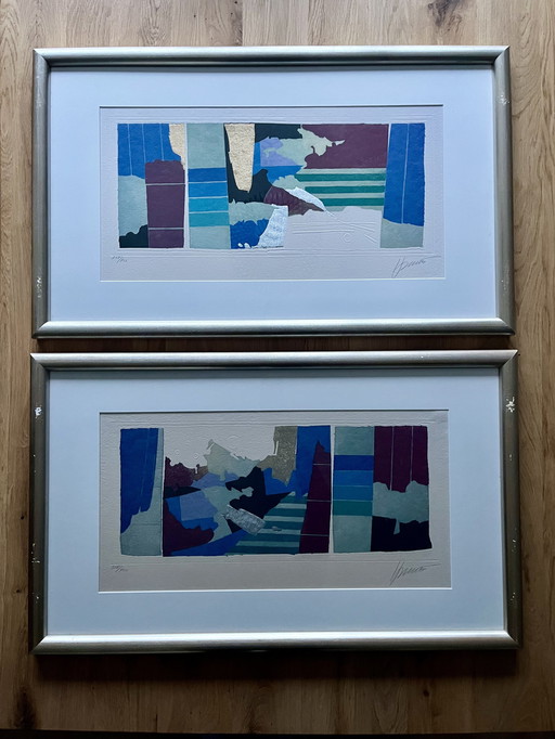 Due opere d'arte, cornice danneggiata