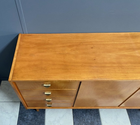 Image 1 of Wood sideboard 1960s 4 drawers and 2 doors