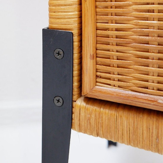 Image 1 of Pair of small vintage wicker chests of drawers with five drawers