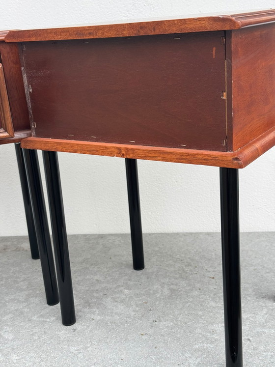 Coppia di Tavolini Vintage in Rovere – Metal, Wood (photo 8 of 9)