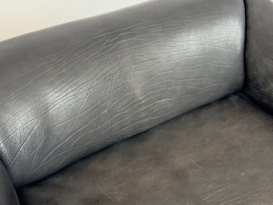 Canapé Vintage De Sede DS 47 en Cuir de Buffle Gris Patiné – Canapés 2 places, Leather (photo 4 of 13)