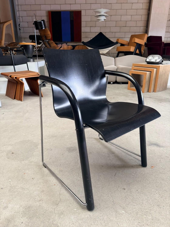 Set of 4 Thonet S320, Wulf Schneider & Ulrich Böhme (set price), Dining chairs, Metal, Wood, Black (photo 2 of 15)