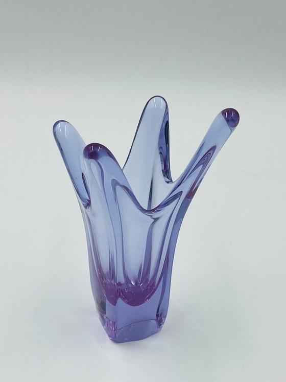 Image 1 of Vintage Murano Crystal Finger Vase, Parma