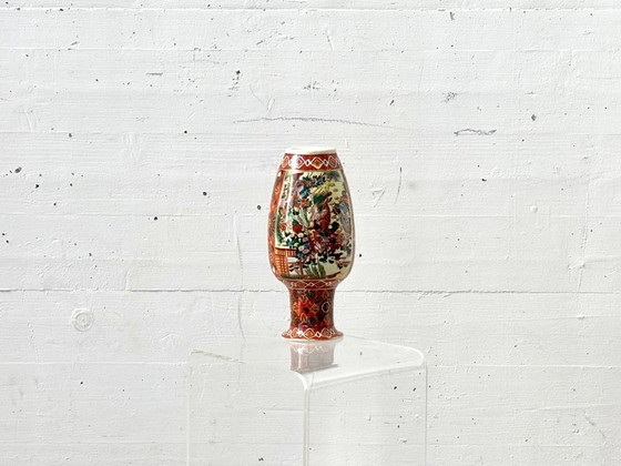 Image 1 of Vase décoratif en porcelaine Satsuma de style asiatique, années 1980