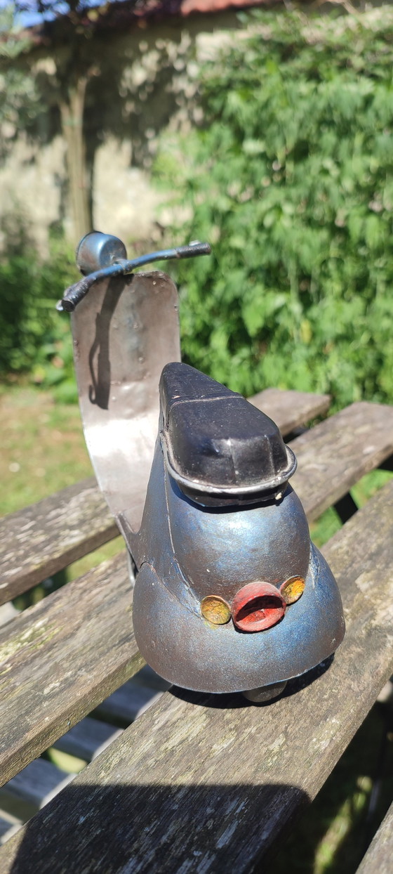 Image 1 of Vespa-style industrial scooter, numbered