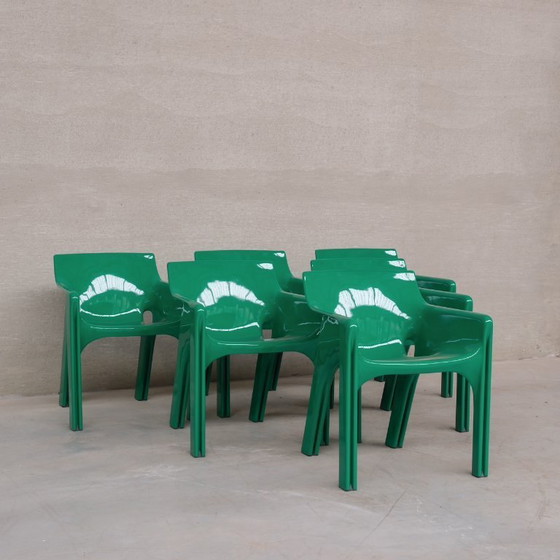 Image 1 of Set di sei sedie da pranzo "Gaudi" di Vico Magistretti, metà del secolo scorso