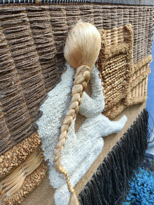 Vintage 1970 tapestry woman natural Don Freedman