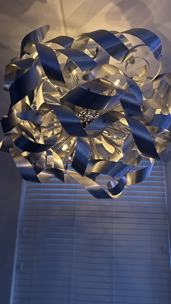 Image 1 of Moderne Design Hanglamp - Geborsteld Aluminium Eyecatcher