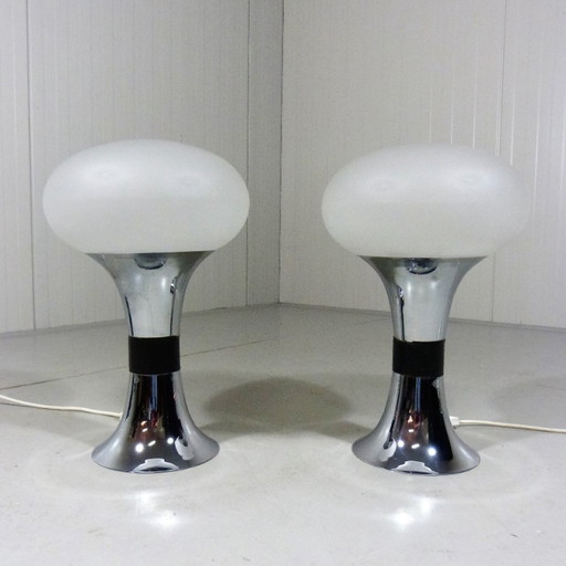 Set of 2 large Space Age table lamps 1960s