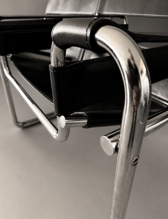 Image 1 of 2 Vintage Wassily Chairs by Marcel Breuer for Fasem, Italy, ca80s