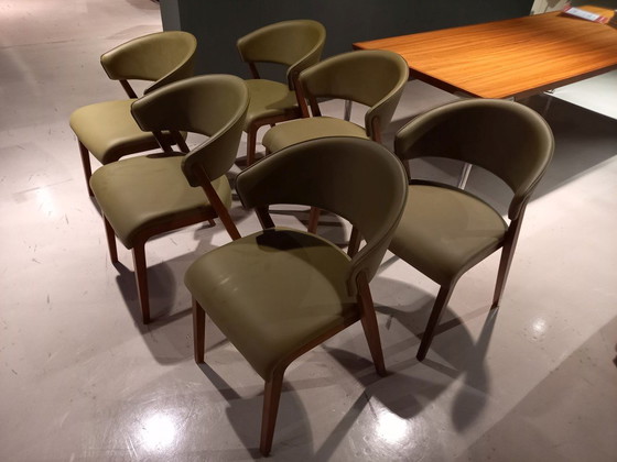 Juego de sillas Hulsta S500 color oliva (S/6) – Hülsta, Sillas de comedor (photo 2 of 10)