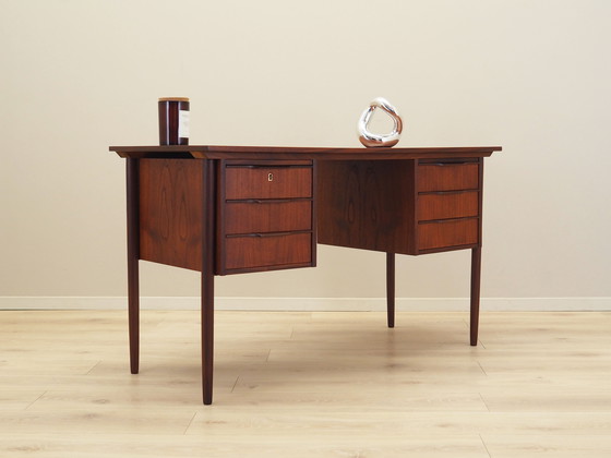 Image 1 of Teakholz-Schreibtisch, Dänisches Design, 1970er Jahre, Produktion: Dänemark