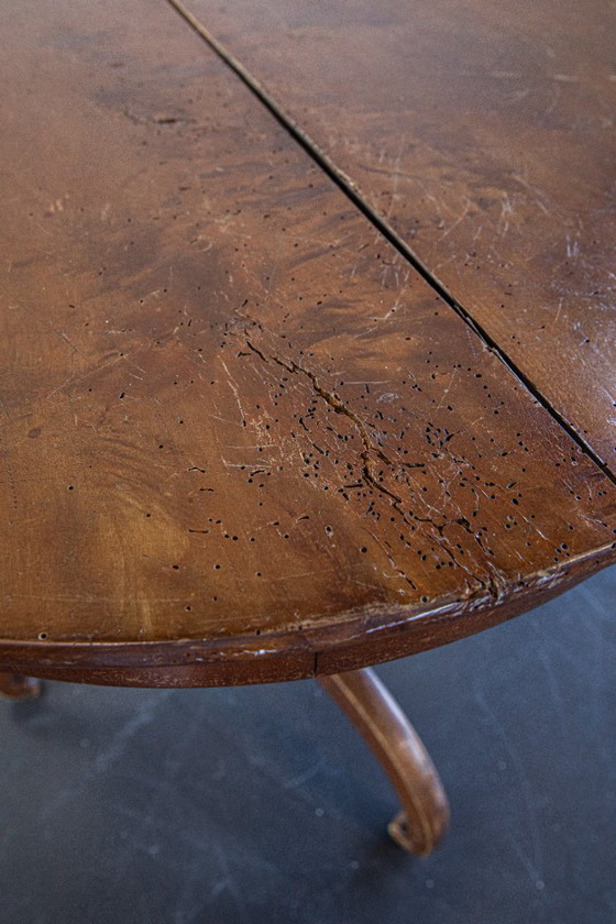 Image 1 of Ronde antieke gueridon / bijzettafel