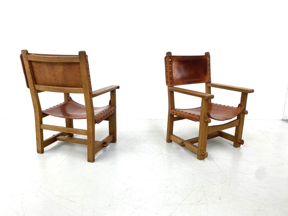 Image 1 of Antieke Franse handgemaakte Brutalistische Kasteelstoelen, jaren 1920