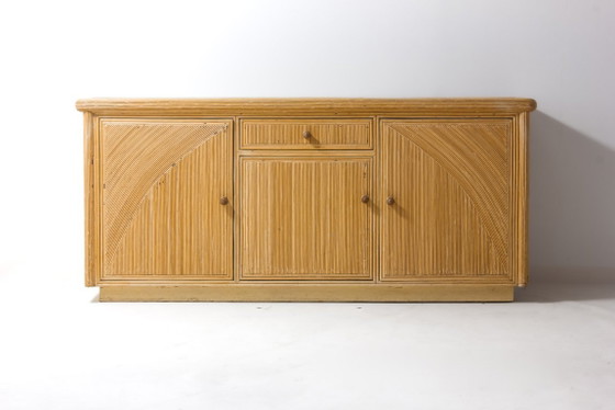 Dressoir van rotan uit de jaren 80 – Ladekasten, Wicker (photo 3 of 12)