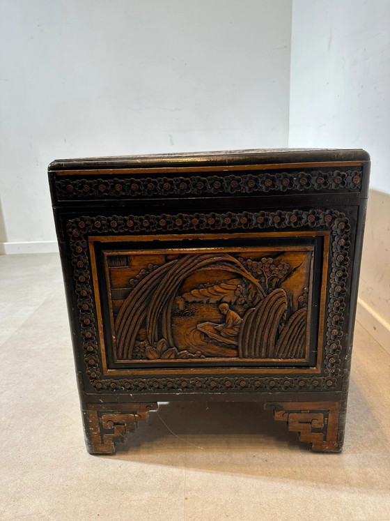 Antique Oriental Wooden Chest – Storage cabinet (photo 6 of 6)