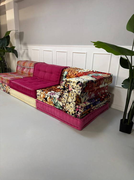 Image 1 of Roche Bobois Mah Jong Designer Sofa Stoff 3-Sitz handgefertigt MahJong Bunt