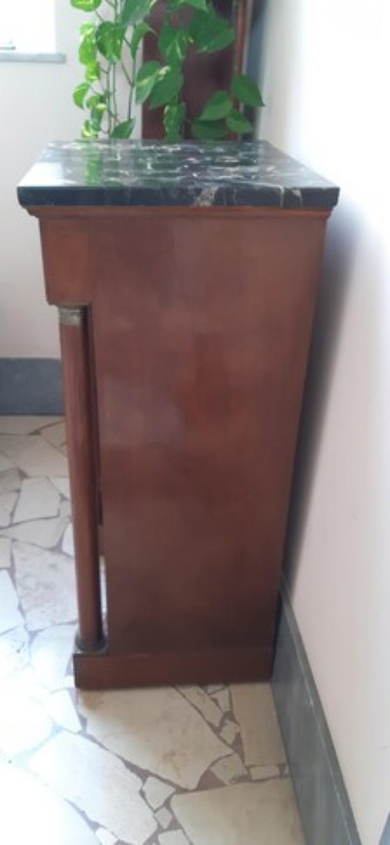 Comodino in legno di ciliegio stile Impero del XIX secolo – Piano in marmo rimovibile – Comodini, Wood (photo 8 of 9)