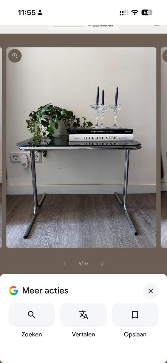 Image 1 of Two nested side tables in Bauhaus style