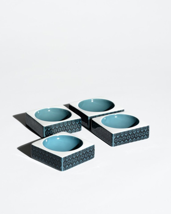 Image 1 of Ensemble de 4 bols géométriques en porcelaine Rosenthal, Hans Theo Baumann, Allemagne, années 1960-1970