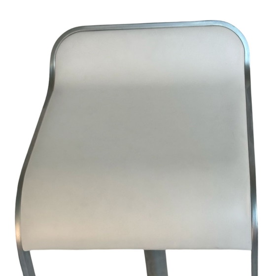 Image 1 of Design Shin & Tomoko Azumi for LaPalma - Tabouret de bar Modèle LEM - Siège en cuir - Blanc