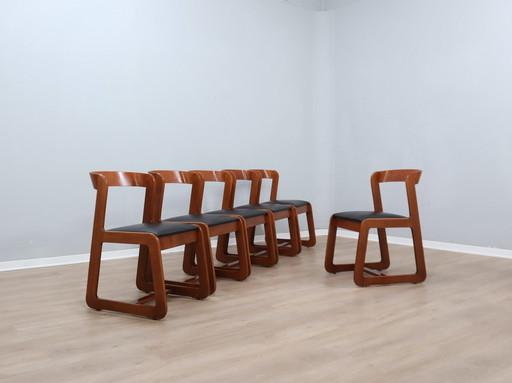 Ensemble de 6 chaises de salle à manger Willy Rizzo pour Mario Sabot, Italie, années 1970